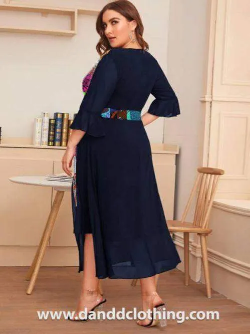 Black Maxi Dress Patches