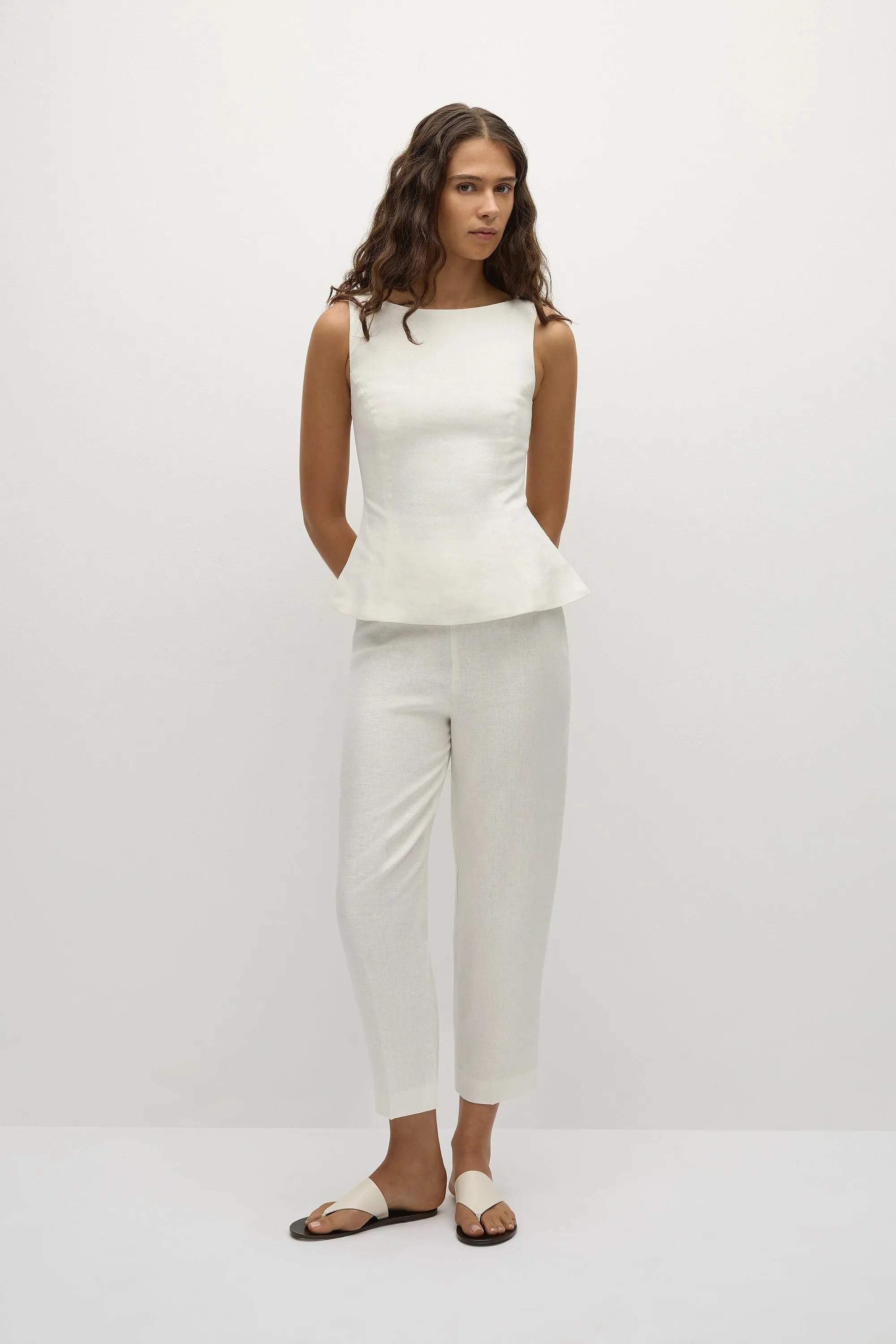 Claudine Pant White