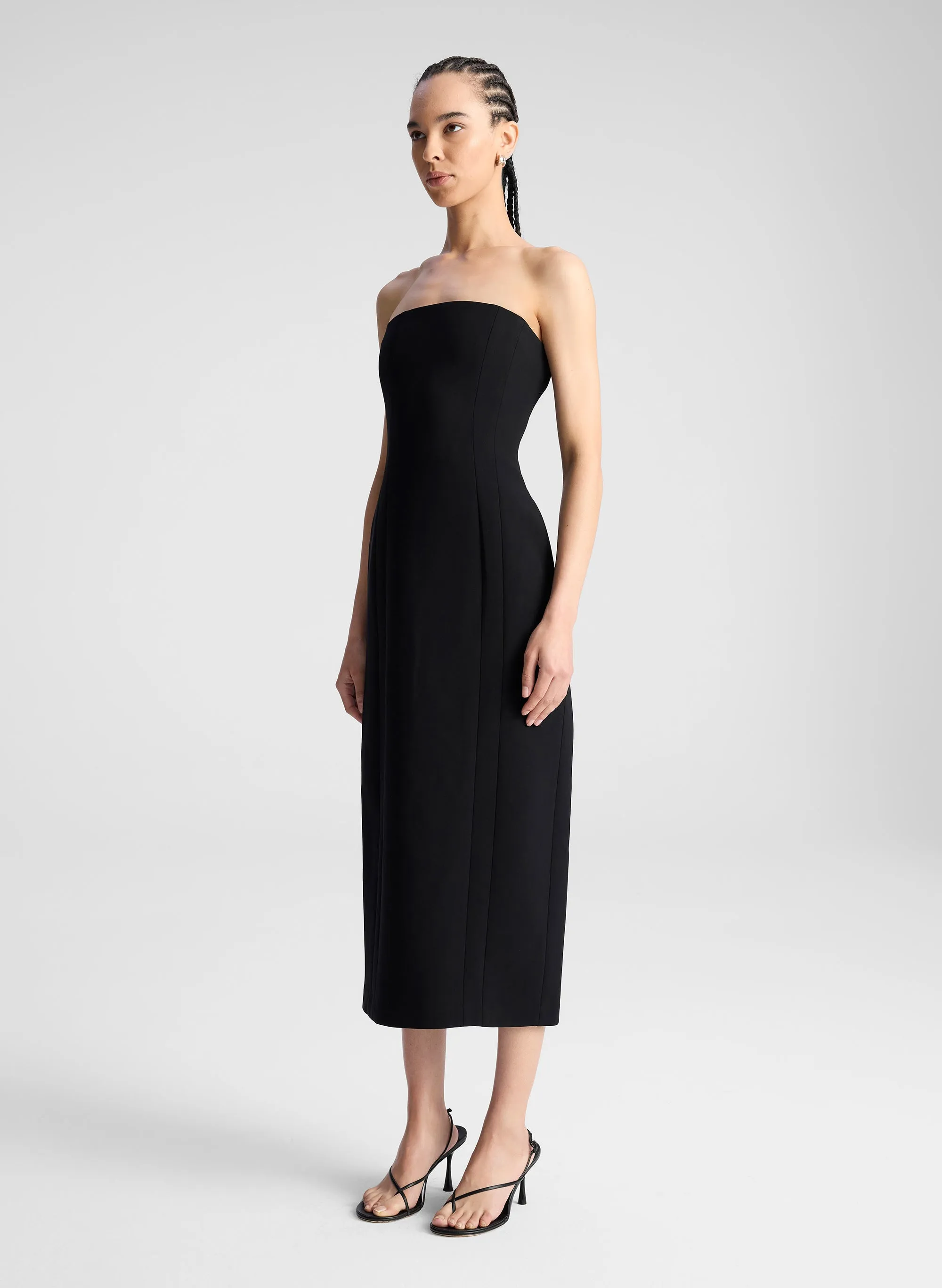 Elizabeth Strapless Midi Dress