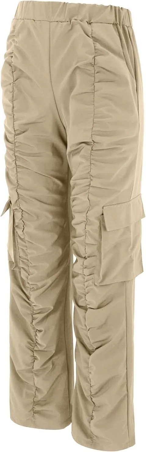 High Waisted Cargo Pants for Women Corduroy Wide Leg Straight Casual Pants Womens High Waisted Cargo Pants Women