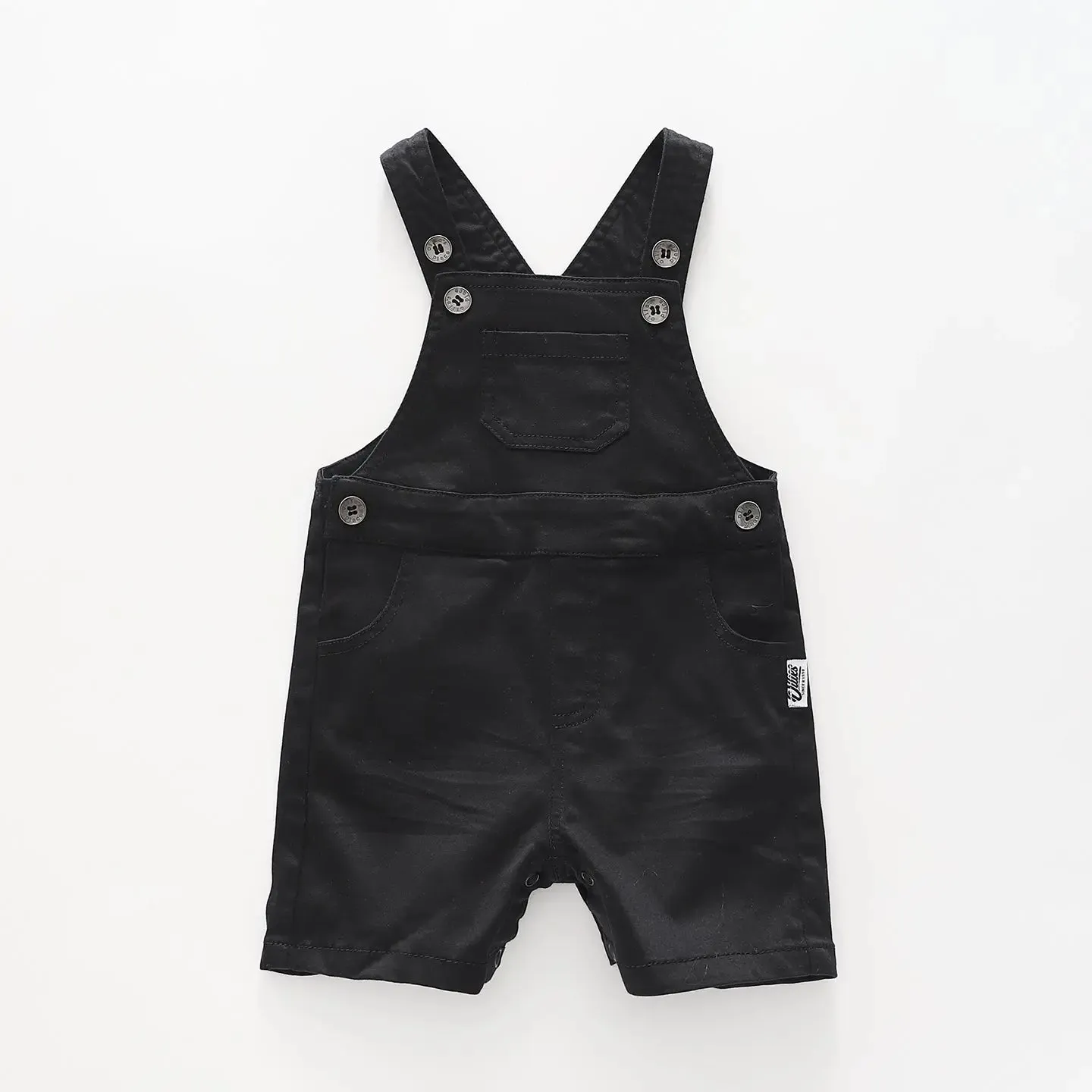 Infant and Toddler Boys Black Overalls