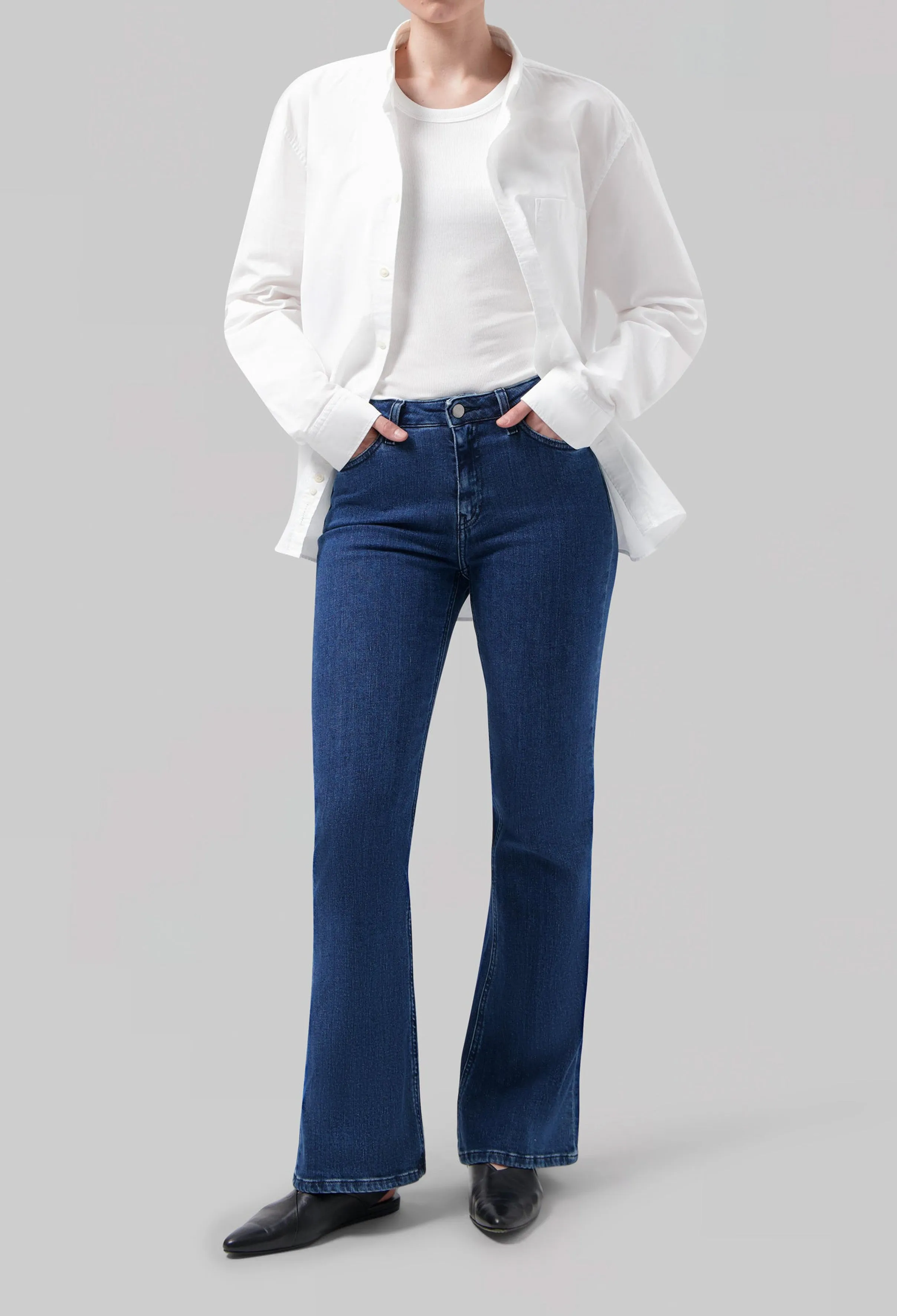 Isy High Flared - Stone Indigo