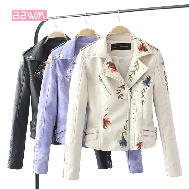Leather Jackets  rivet leather female