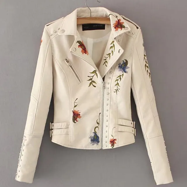 Leather Jackets  rivet leather female