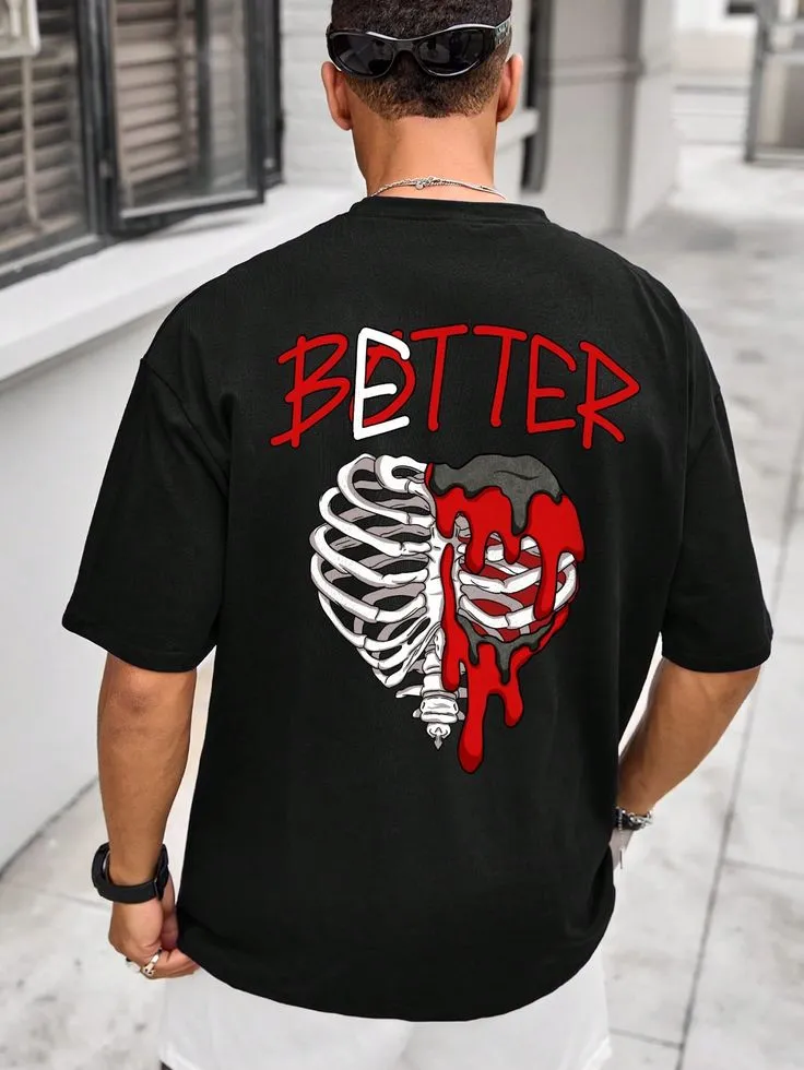 Men Fashionable Summer Printed Loose Casual T-Shirt