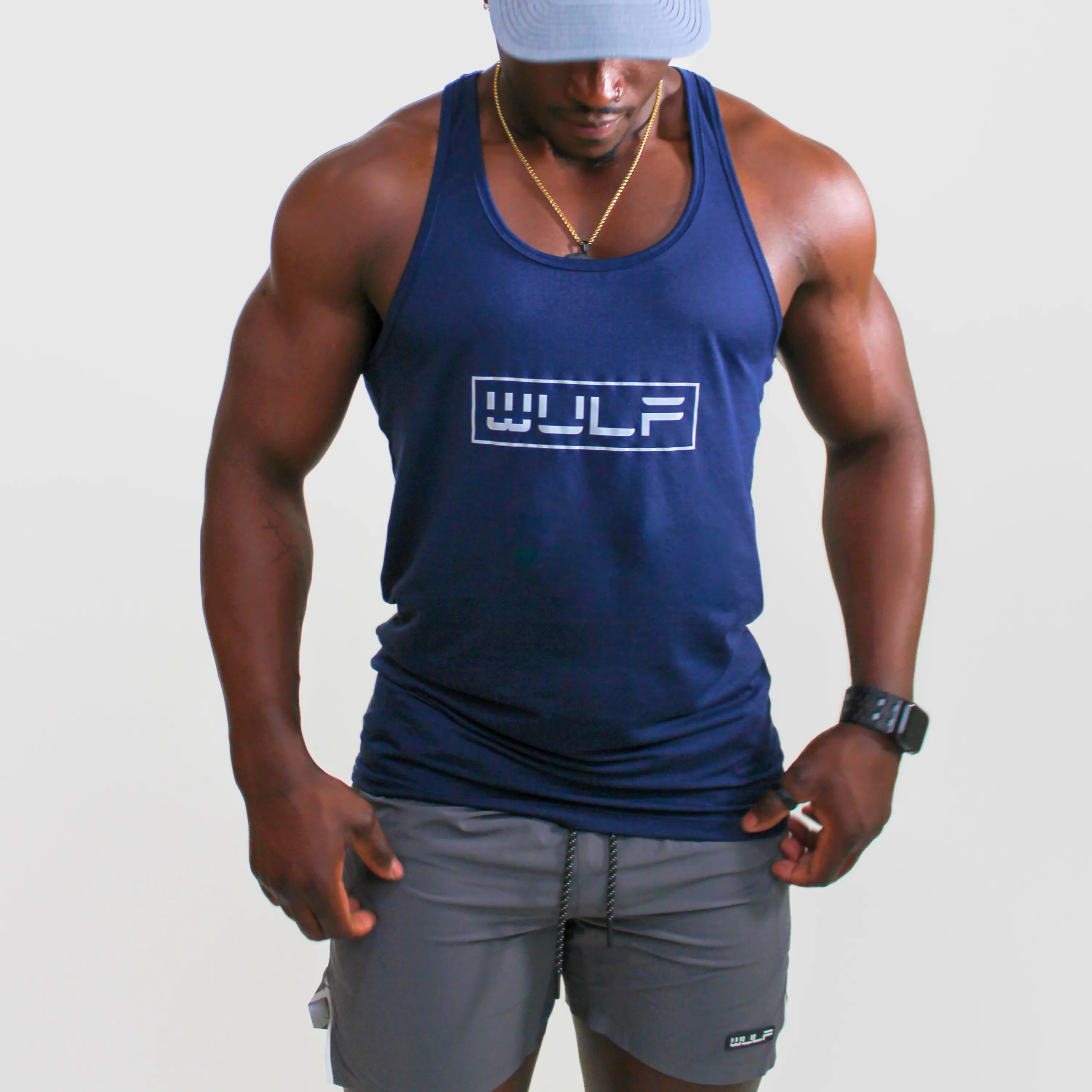 Mens Tank Navy Blue