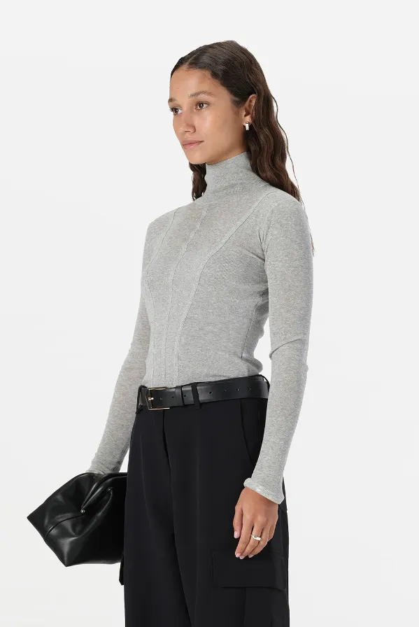 Odette Knit Top Grey Marle