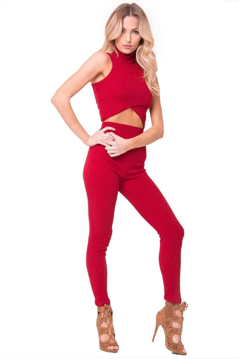 TWO TONE KNIT PANTS