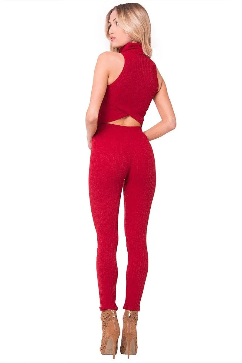 TWO TONE KNIT PANTS