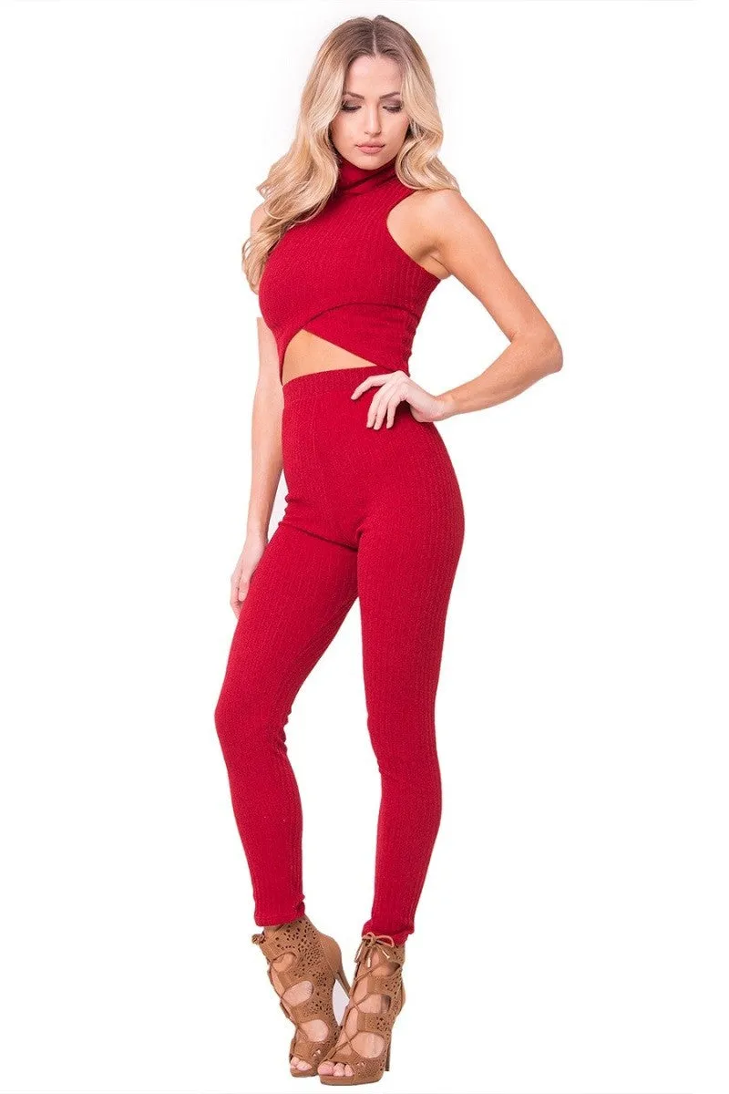 TWO TONE KNIT PANTS