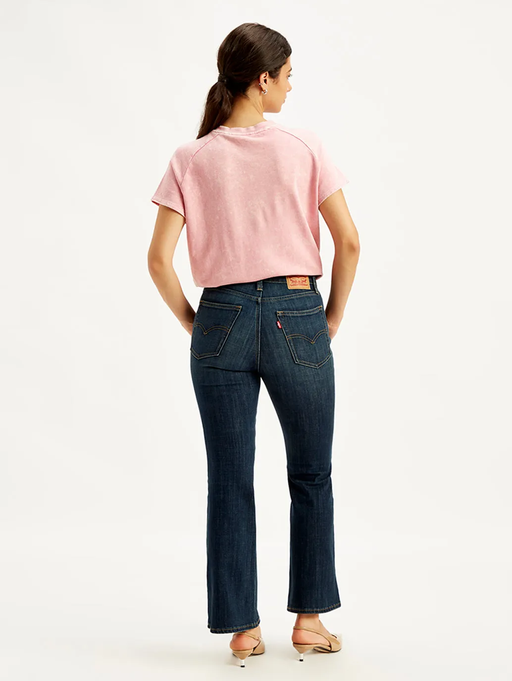 Women's 726 Dark Blue Bootcut Fit High Rise Jeans